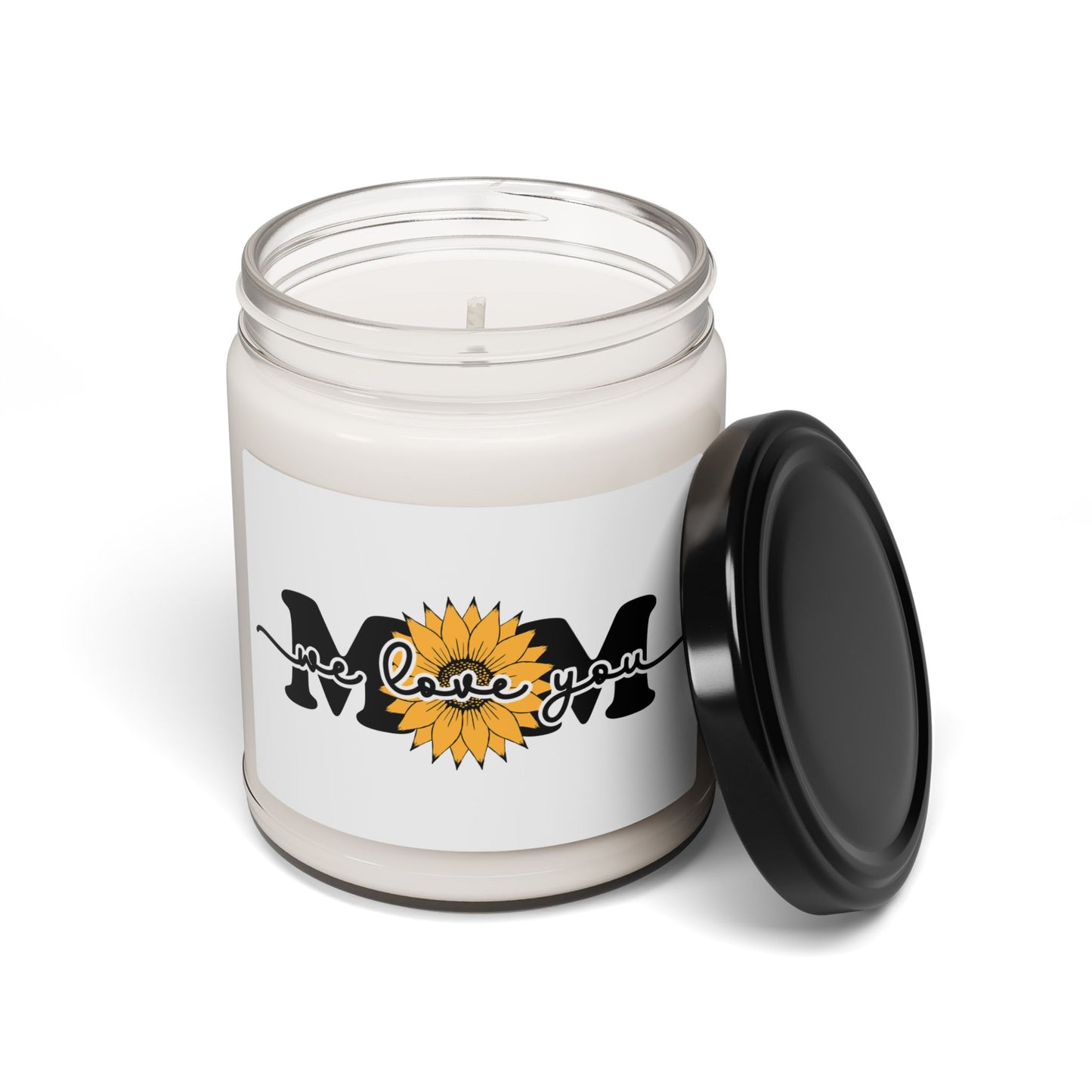 Scented Soy Candle - "Mom, I Love You" - 9oz Floral Gift for Mother's Day, Birthdays, & Home Decor