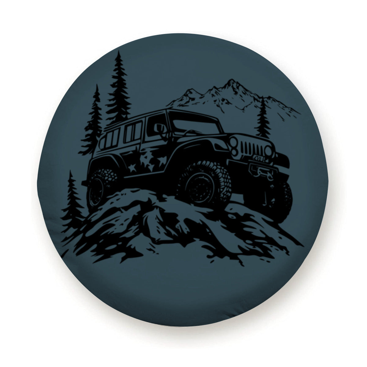 Jeep Mountains- Tire Cover (Outdoor, Off Road)
