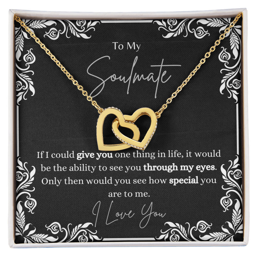 To My Soulmate- If I Could Give You One Thing in Life - Double heart Necklace