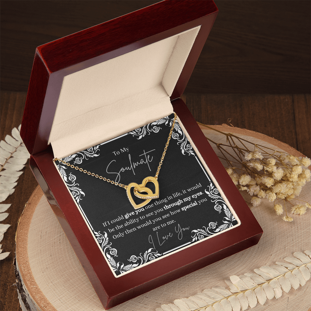 To My Soulmate- If I Could Give You One Thing in Life - Double heart Necklace