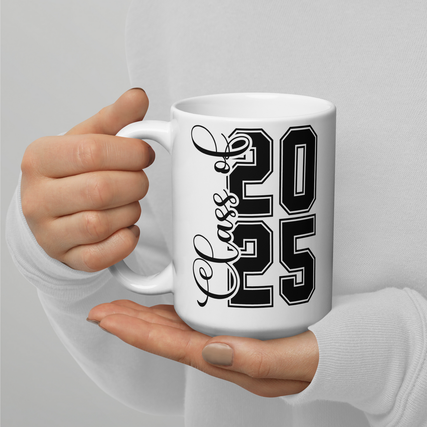 Class of 2025 Coffee Cup- Graduation Present, Mothers Days, Celebration White glossy mug