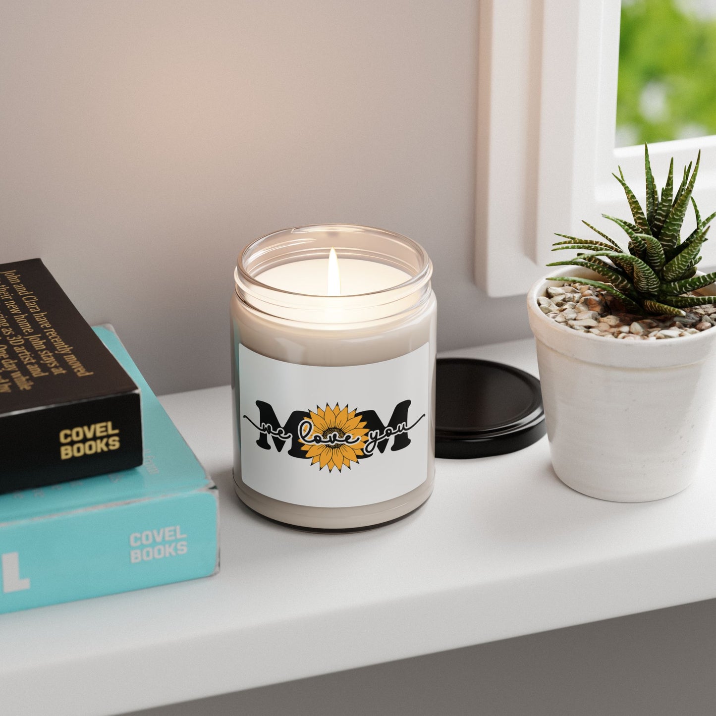 Scented Soy Candle - "Mom, I Love You" - 9oz Floral Gift for Mother's Day, Birthdays, & Home Decor
