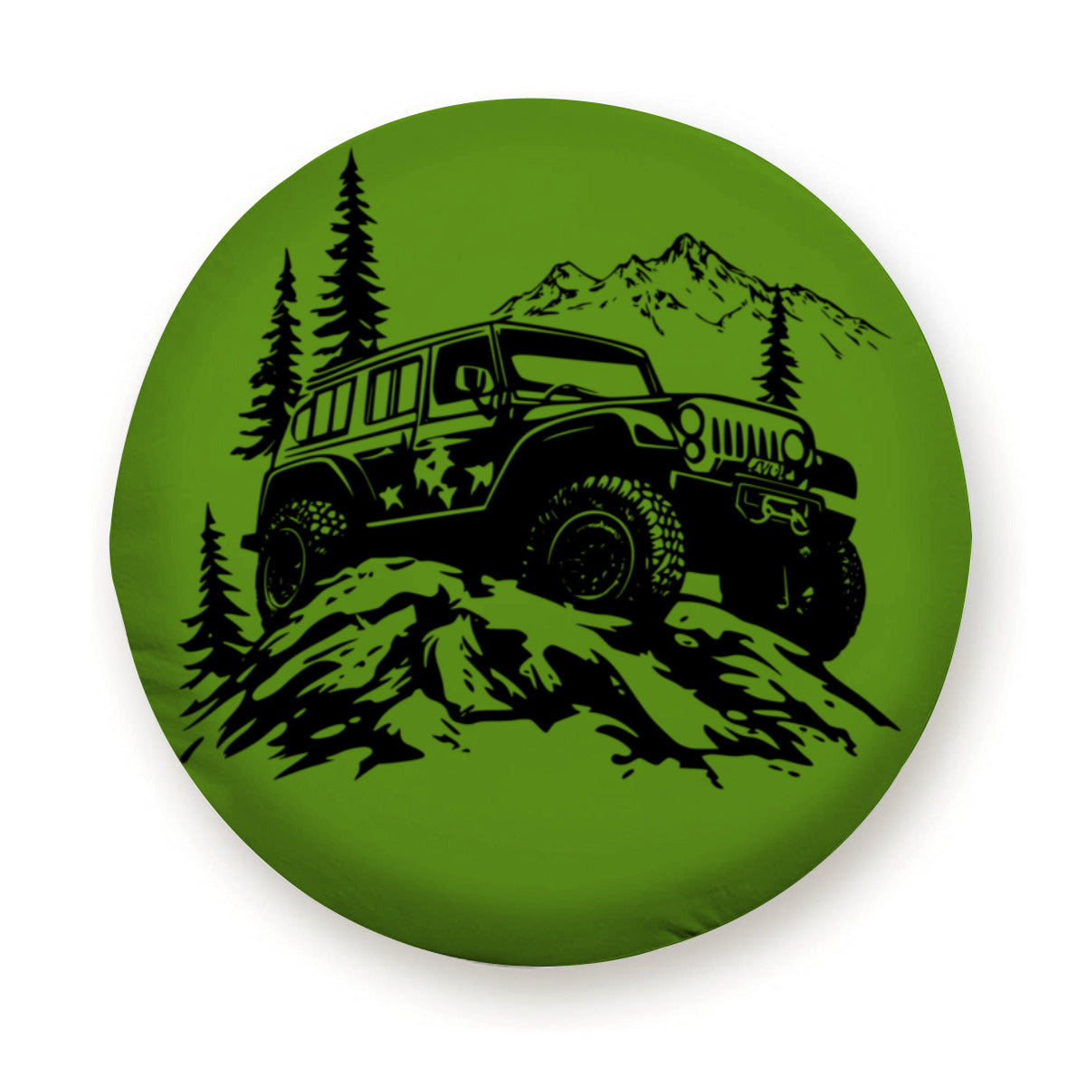 Jeep Mountains- Tire Cover (Outdoor, Off Road)