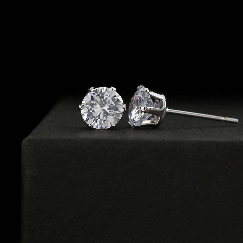 Cubic Zirconia Stud Earrings Gift/ Present 1 of 2 Set For Christmas/ Mother's Day