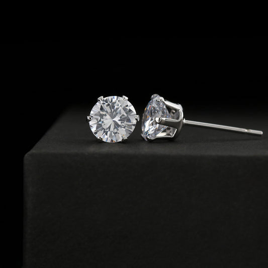 Cubic Zirconia Stud Earrings Gift/ Present 1 of 2 Set For Christmas/ Mother's Day