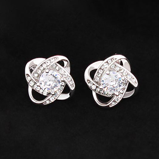 Love Knot Stud Earrings Gift/ Present Set 1 of 2- (Mother's Day, Christmas, Birthday)