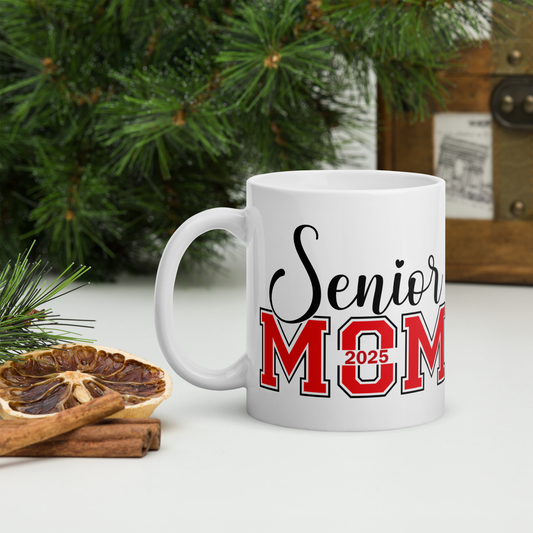 2025 Graduation Mom- Coffee Cup, Mother's Day Present, White glossy mug